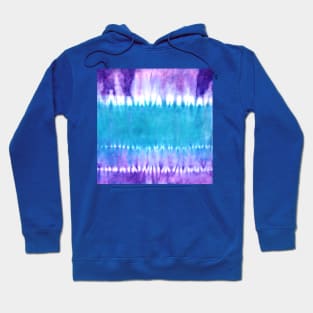 Purple and Blue Bold Tie-Dye Stripes Hoodie